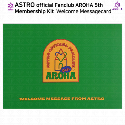 ASTRO 5th Official Fanclub AROHA Membership Kit Poster Tumbler