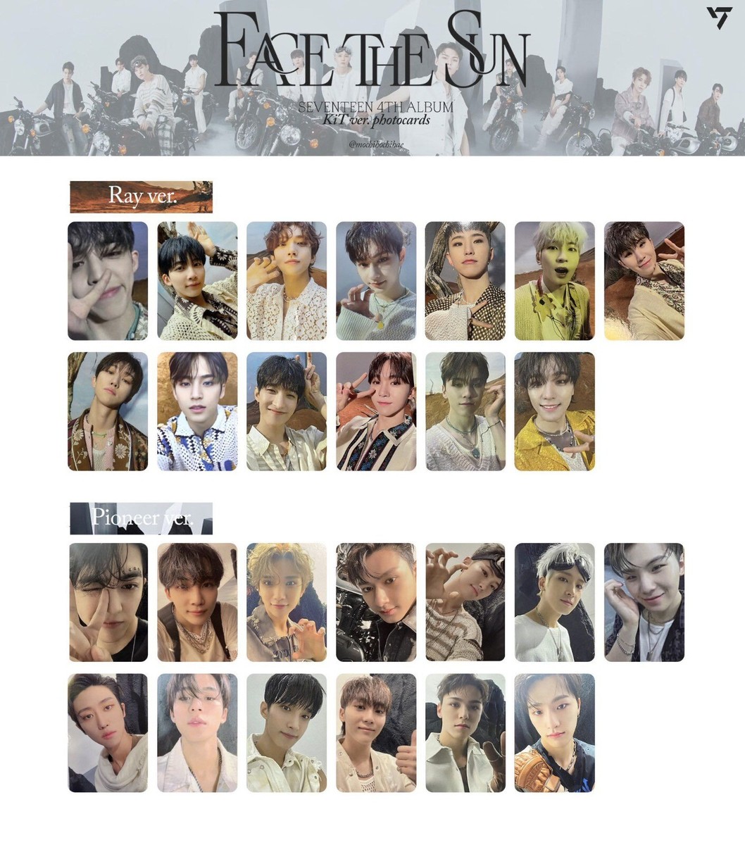 SEVENTEEN FACE THE SUN ALBUM KIT KIHNO VER PHOTOCARD RAY VER