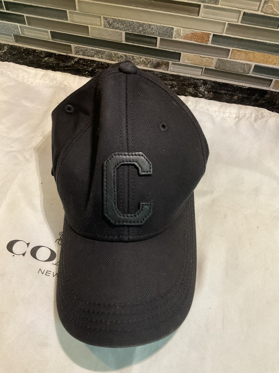 COACH Black Varsity Baseball Hat Cap CB698 | eBay