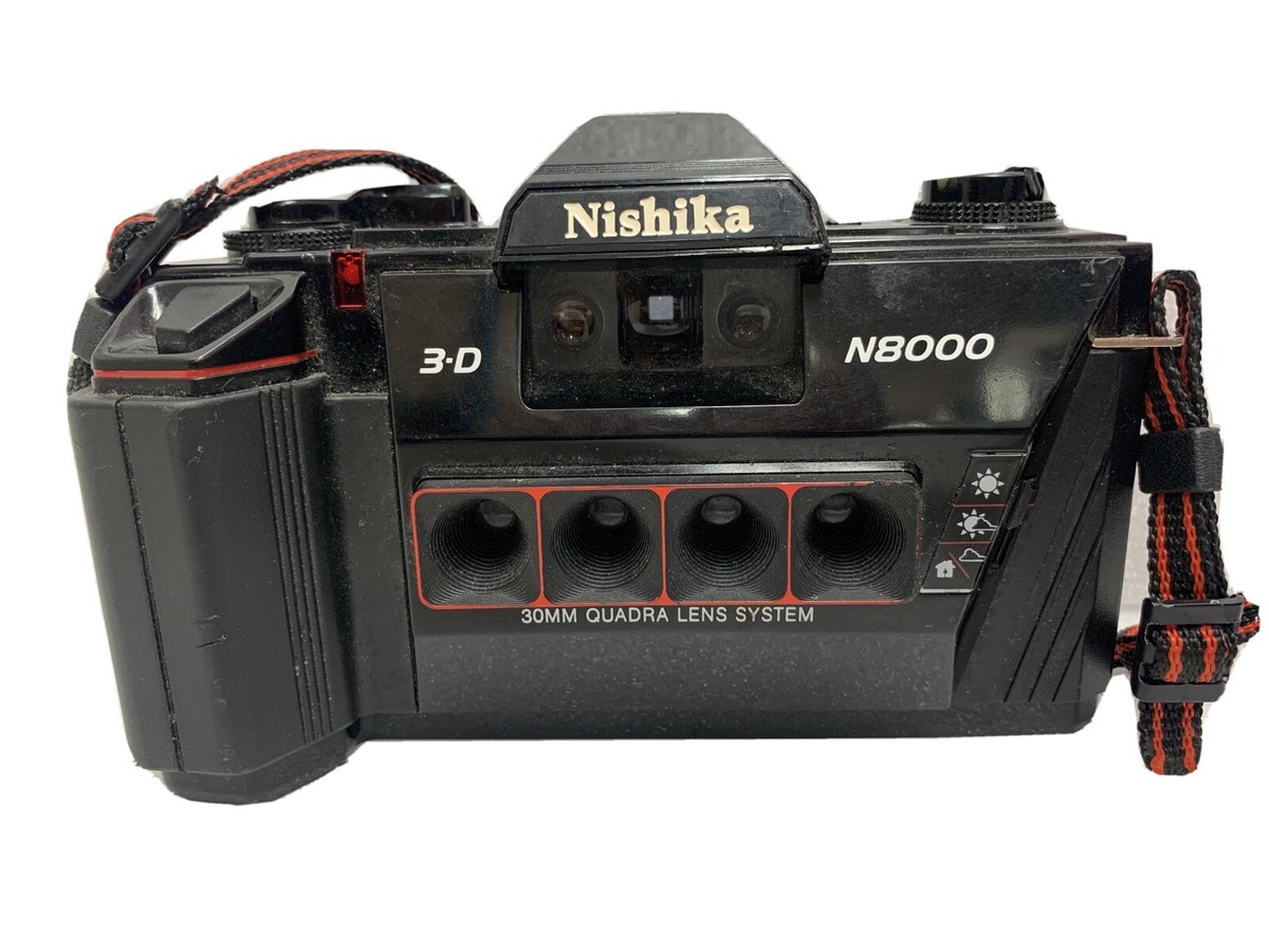 Nishika N8000 35mm Quadrascopic Stereo 3D Lenticular Camera AS IS