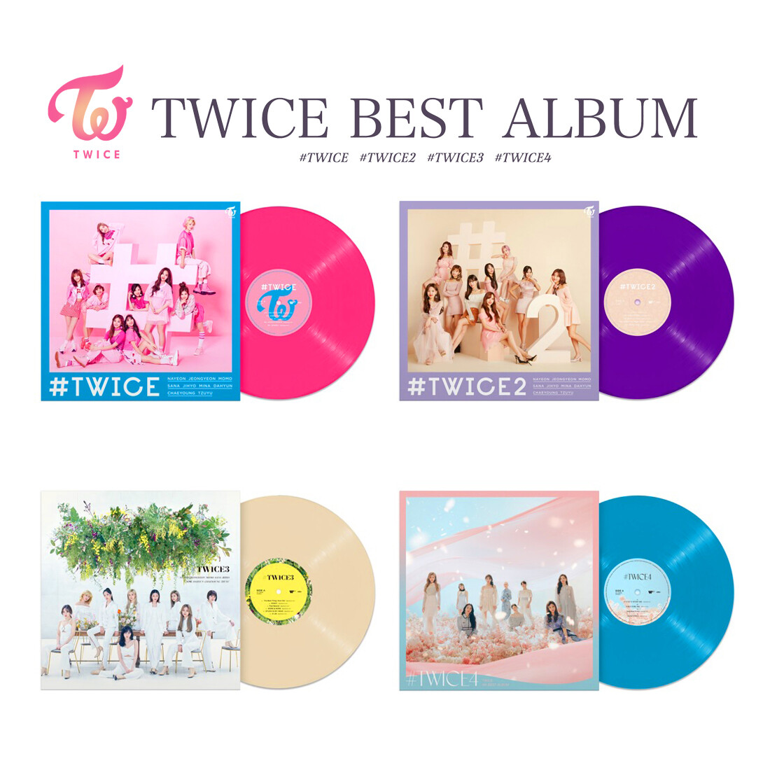TWICE JAPAN DEBUT BEST ALBUM Color Vinyl #1#2#3#4 Analog Record