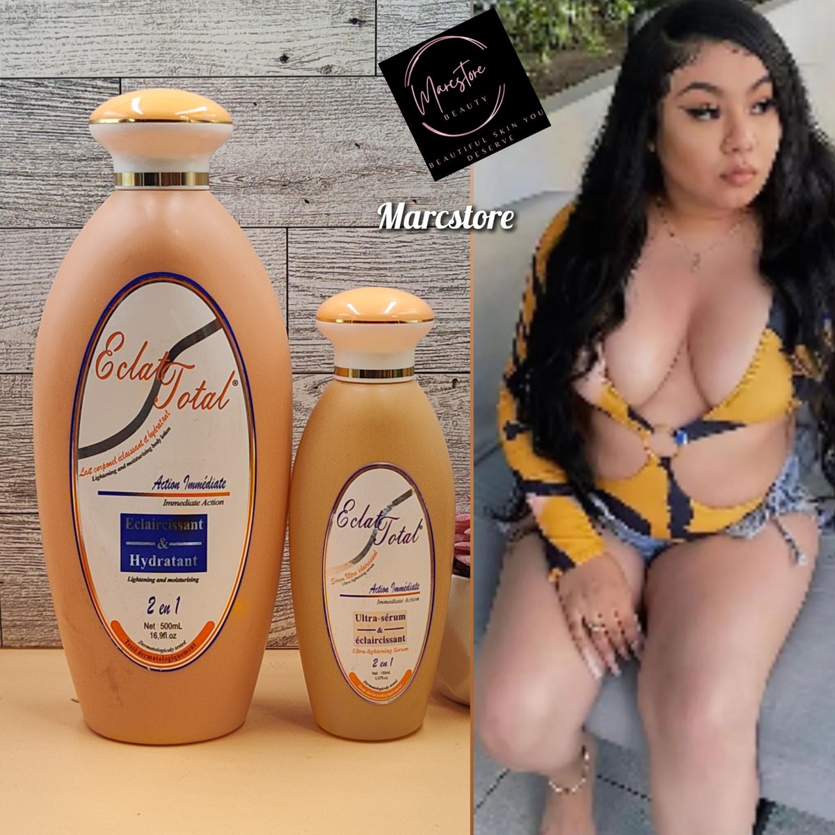 2pcs. Eclat total light and moisturizing body lotion & serum