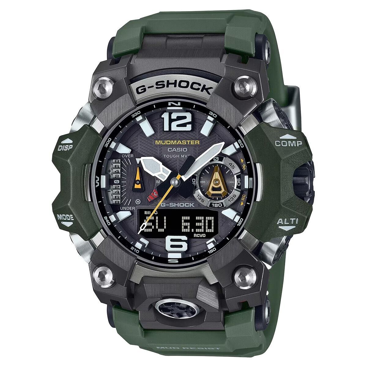 Casio G-Shock Mudmaster Bluetooth Solar Black Green Watch GWG