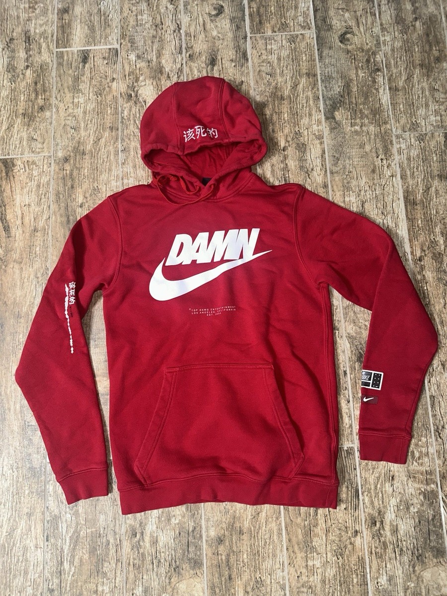TDE Championship Tour x Nike Swoosh Kendrick Lamar DAMN Hoodie Red