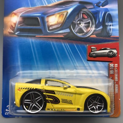 Hot Wheels 'Tooned 2005 Corvette C6 2004 First Editions Car Yellow