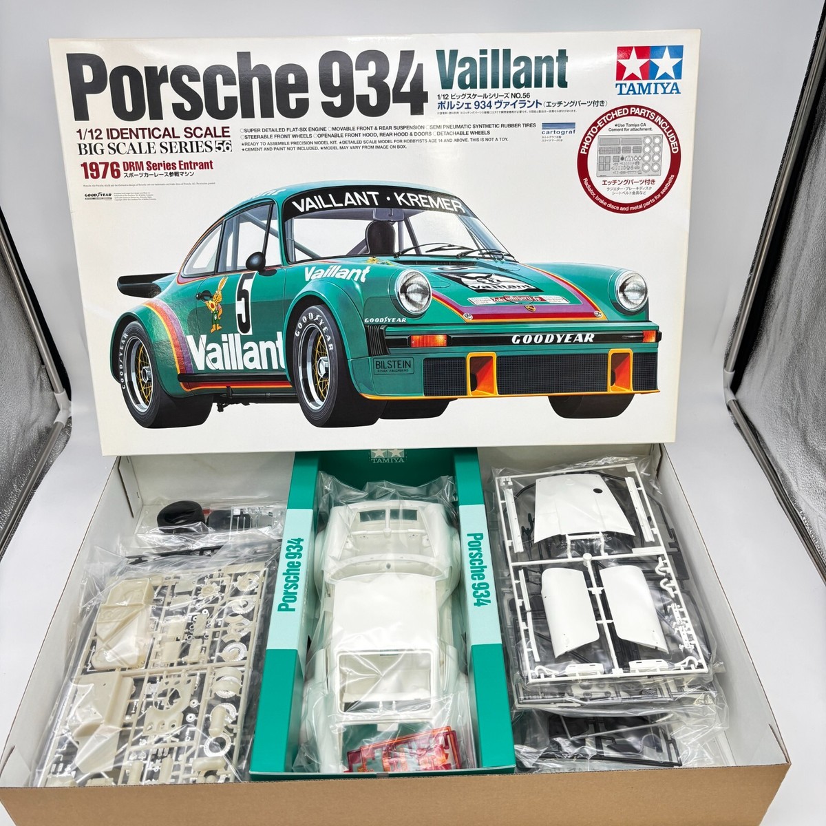 Tamiya 1/12 Big Scale Series 56 Porsche 934 Vaillant Plastic Model