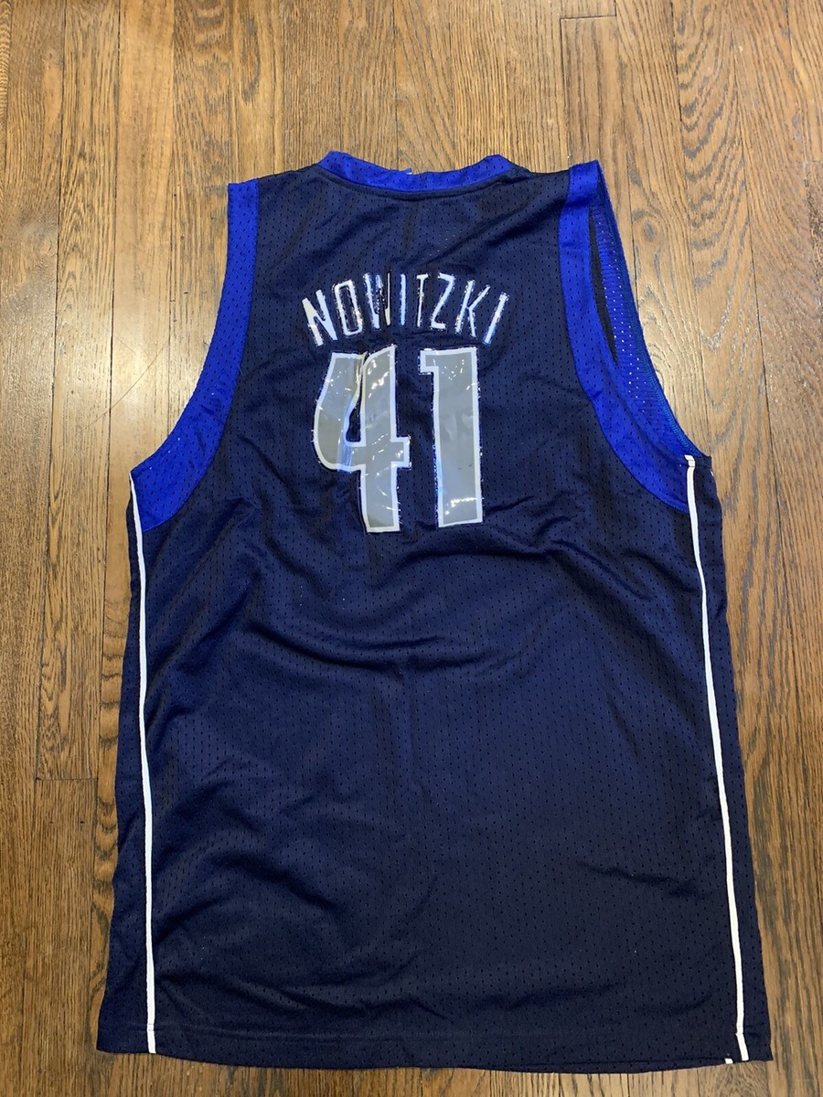 NBA Dallas Mavericks #41 Nowitzki Authentic Jersey Champion Mens