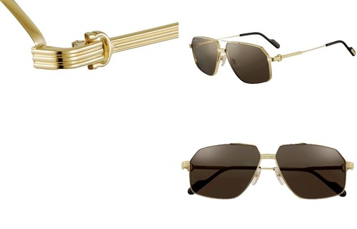 Cartier Sunglasses Panthere 1619 C3 Gold | eBay