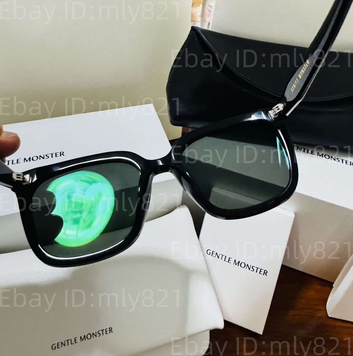 Gentlemonster Sunglasses palette 01 Black Frame Black Lenses | eBay