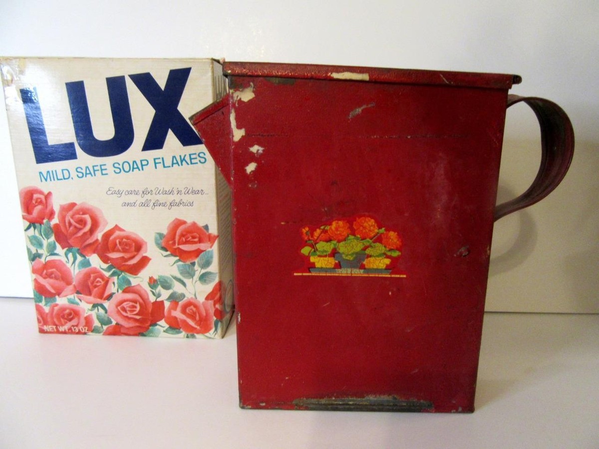 Vintage 1960s LUX Lever Bros SEALED Laundry Soap + 1950s Tin