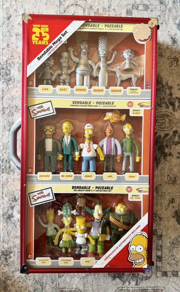 The Simpsons 25th Anniversary Mega Bendable Set Limited Edition of