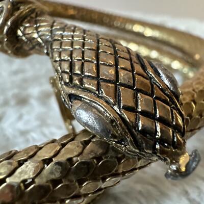 VINTAGE WHITING & DAVIS GOLD ADJ MESH SNAKE Necklace / Belt 41” | eBay