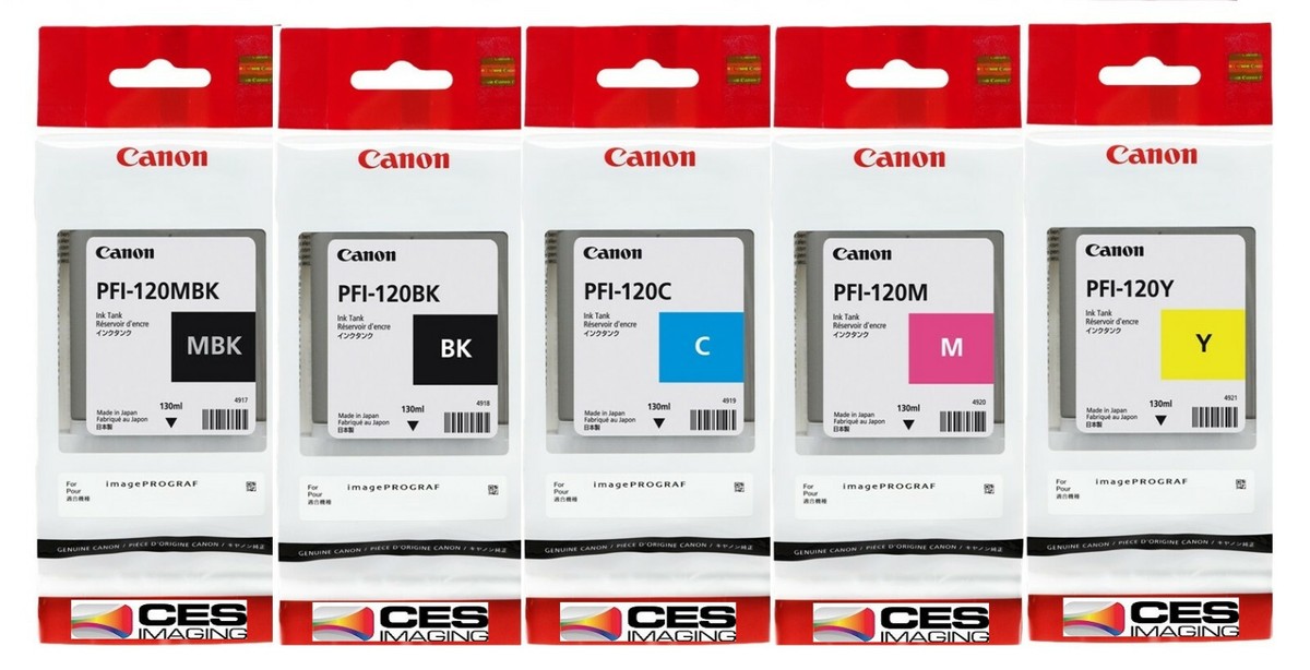 Canon PFI-120 130ml Ink Tank Set PFI-120MBK PFI-120BK PFI-120C PFI