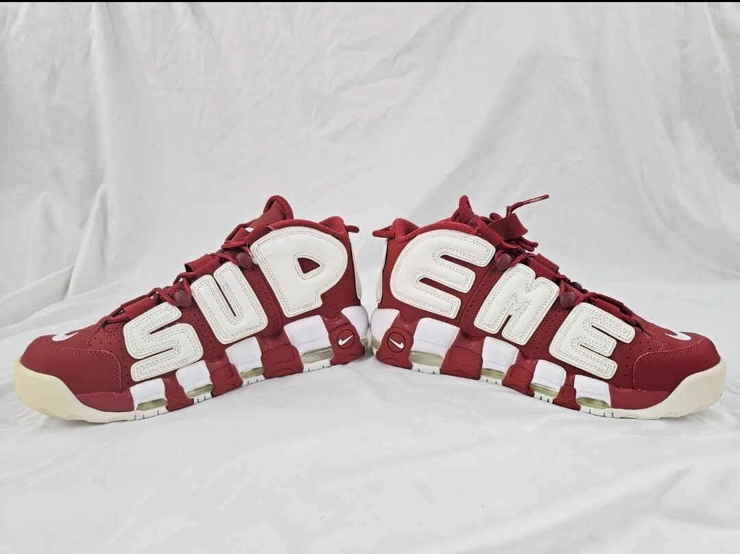 Size 10 - Nike Air More Uptempo x Supreme Red 2017 666032560846| eBay