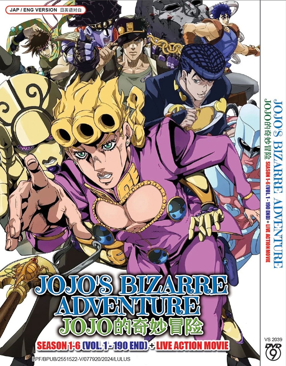 DVD ANIME JoJo's Bizarre Adventure Sea 1~6 Vol.1-190 End + Live