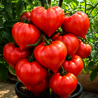 GIANT OXHEART TOMATO 20+ SEEDS ❤️ HEIRLOOM NON-GMO HUGE RARE