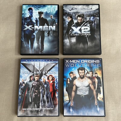 Marvel X-Men 1-4 (DVD 4-Film Set) X1 X2 United X3 Last Stand