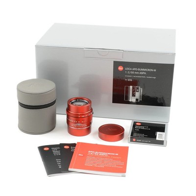 LEICA 50MM F2 APO-SUMMICRON RED ANODIZED LIMITED EDITION + BOX
