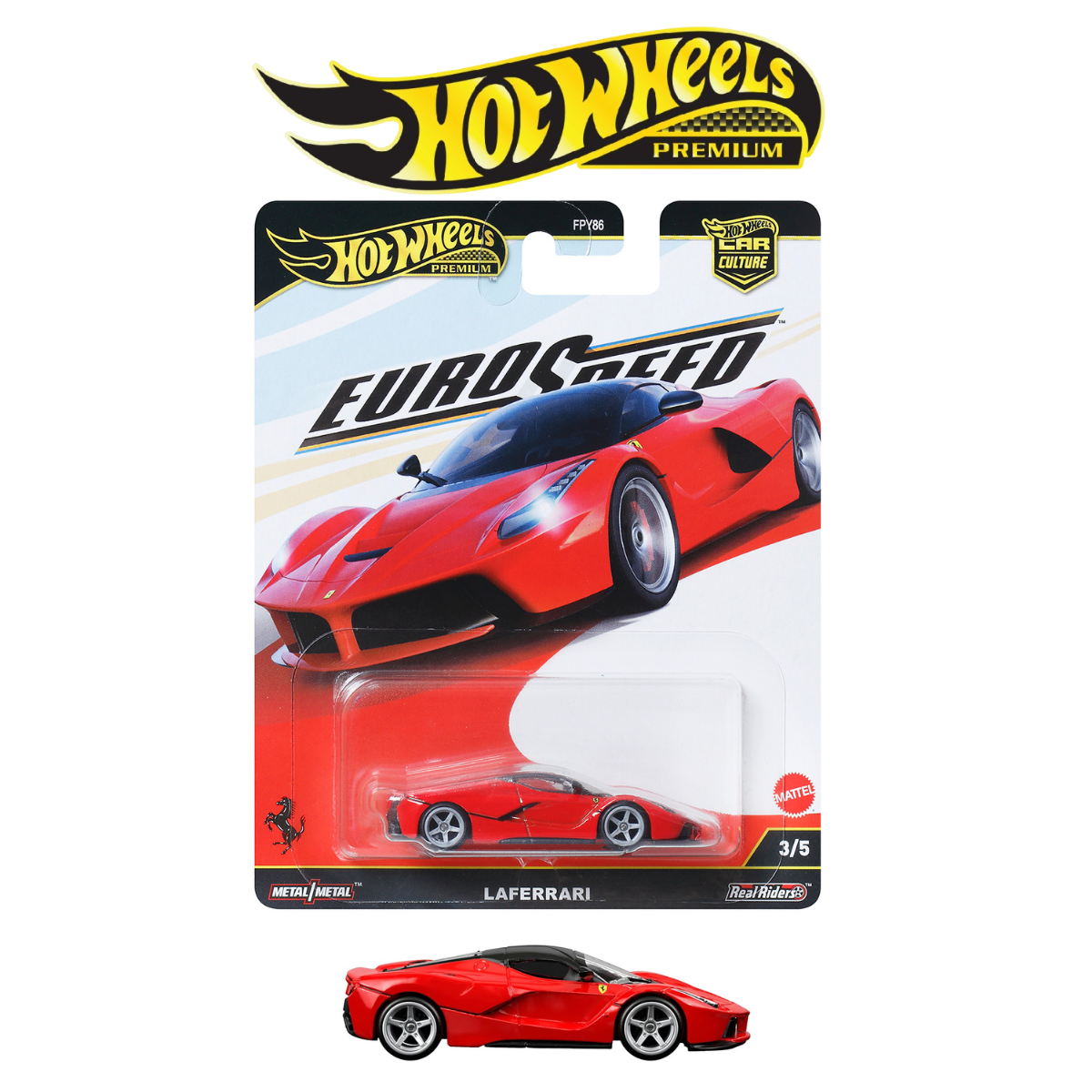 Hot Wheels Premium Laferrari Euro Speed Red Car Culture Collector
