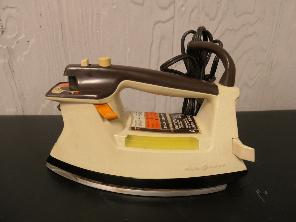 Vintage GE Self Clean II Electric Steam Dry Iron Stainless Steel