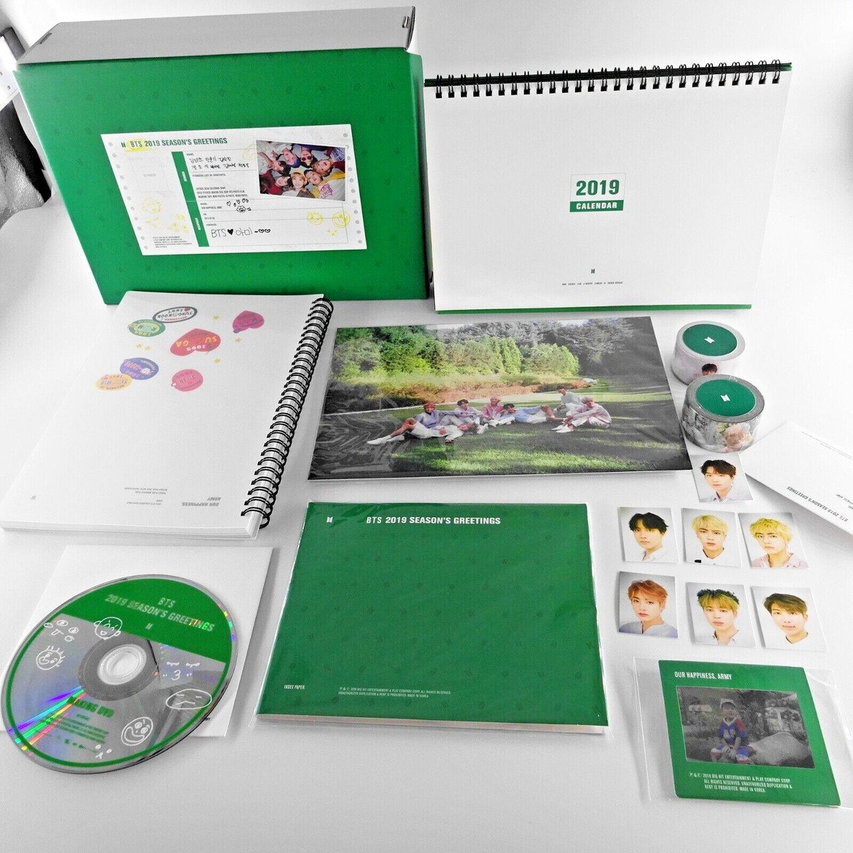BTS 2019 Season's Greetings DVD+GOODS OUR HAPPINESS ARMY | eBay