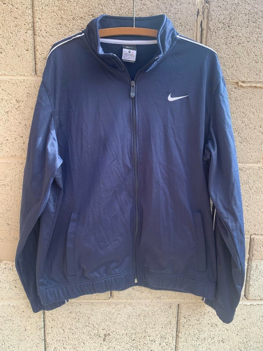 Vintage Nike Navy Blue Full Zip Up Jacket Mens Large RN# 56323 CA
