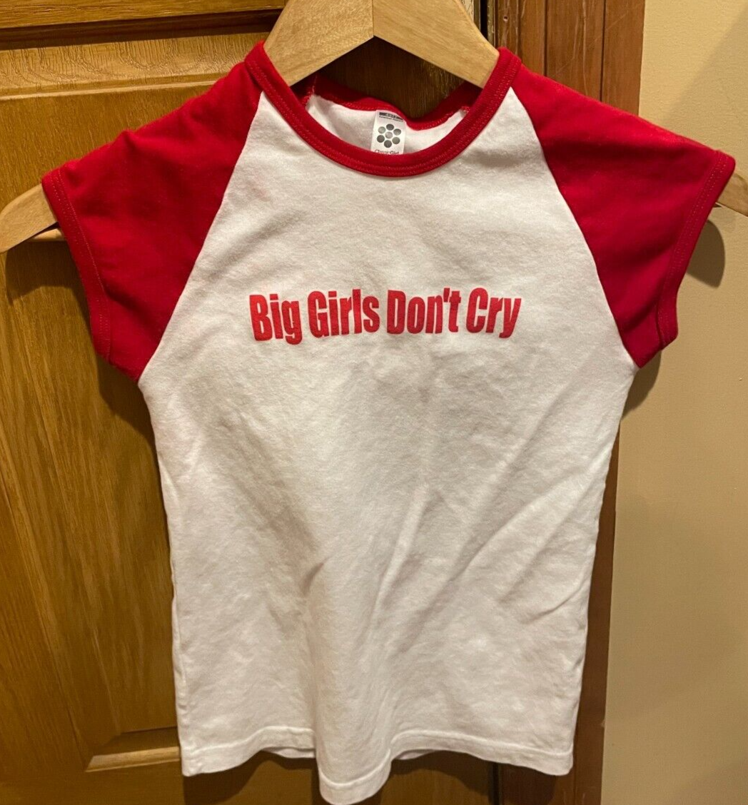 Big Girls Don't Cry Jersey Boys Women T Shirt White/Red Medium