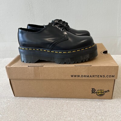 Dr. Martens 1461 Quad Lather Shoes Black 25567001 Fast Shipping