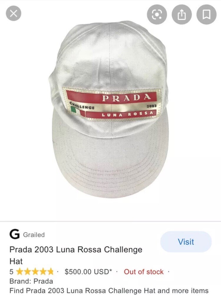$500 PRADA Vintage Luna Rossa Tricolore Challenge For America's