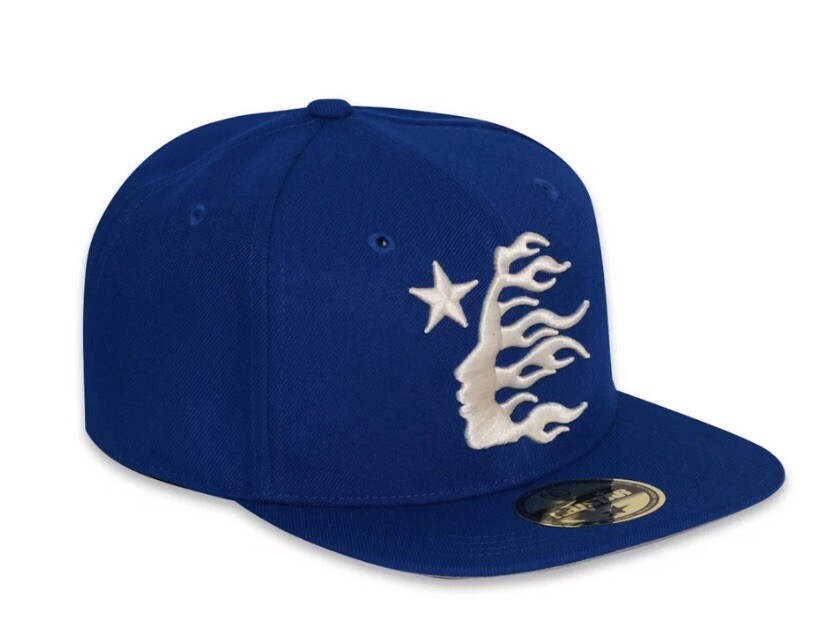 BRAND NEW HELLSTAR BASEBALL HAT FITTED BLUE/WHITE - HYPETREASURES