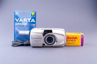 Olympus Mju III Zoom 100 Wide 35mm Point & Shoot Film Camera