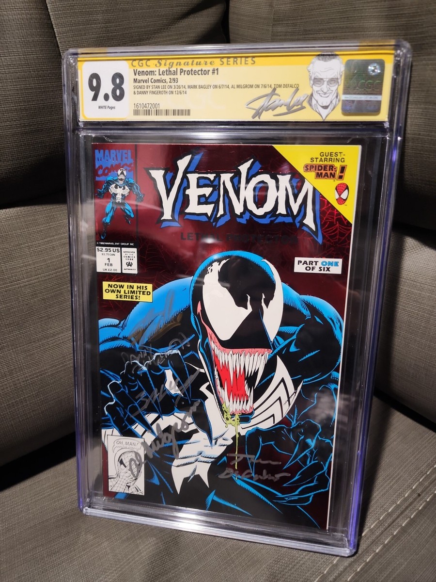 Marvel Comics Venom Lethal Protector 1 CGC 9.8 SS Signed By Stan