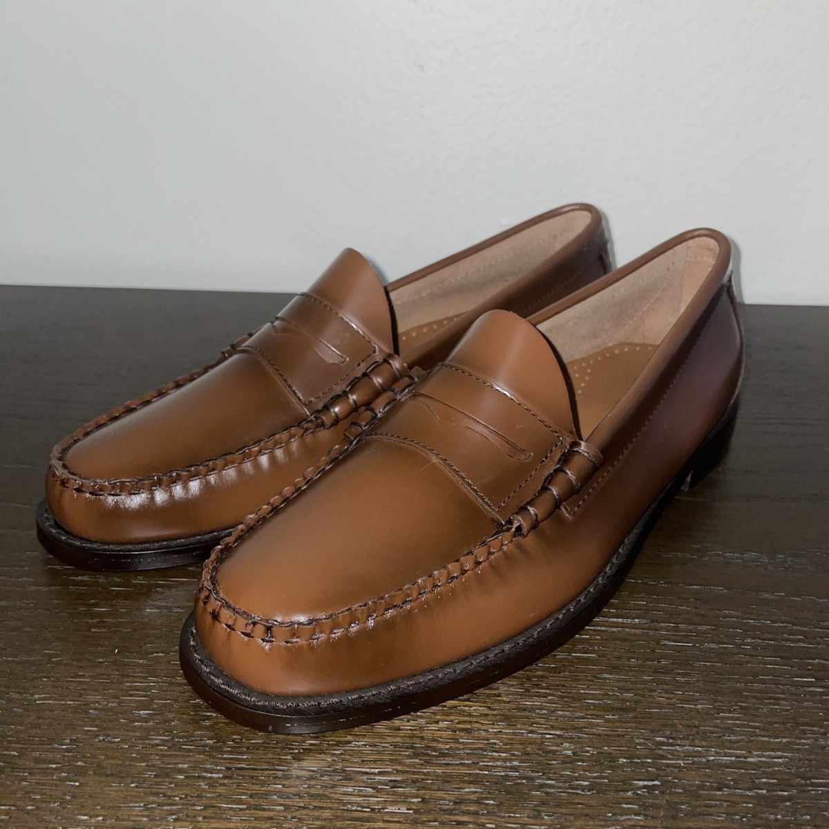 NEW G. H. Bass Men's Larson Weejuns Penny Loafer Leather Brown