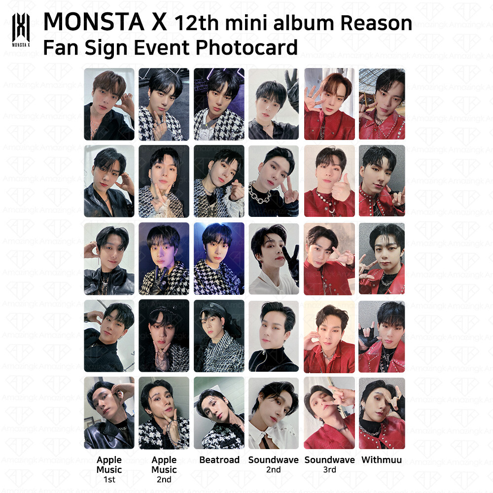 Monsta X 12th Mini Album Reason Photocard Fan Sign Event Soundwave