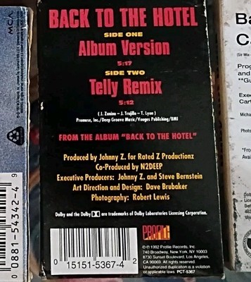 N2DEEP ‎Back To The Hotel Cassette Single Album Version/Telly