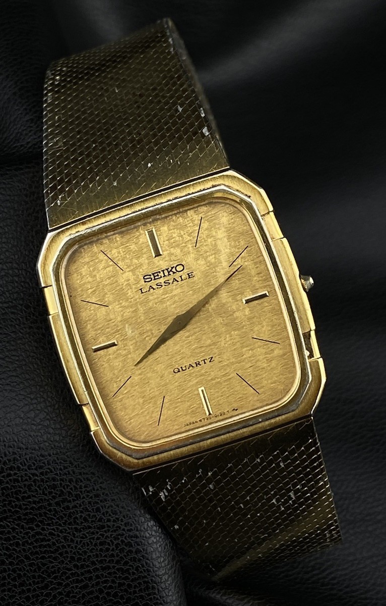 Vintage Seiko Lassale Gold Filled Men's Slim Square Classic Watch