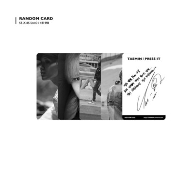 SHINee TAEMIN - PRESS IT Solo 1st Album SEALED Rare CD+PHOTOCARD+