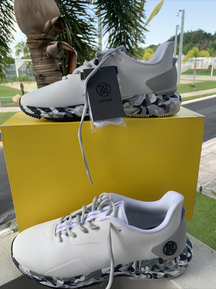 Sz 9 G/Fore Mens MG4+ Golf Shoes White Camo Spikeless G4MS21EF30