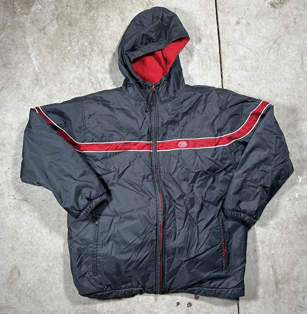 Vintage Nike Reversible Fleece Jacket Y2K Men's Size M | eBay