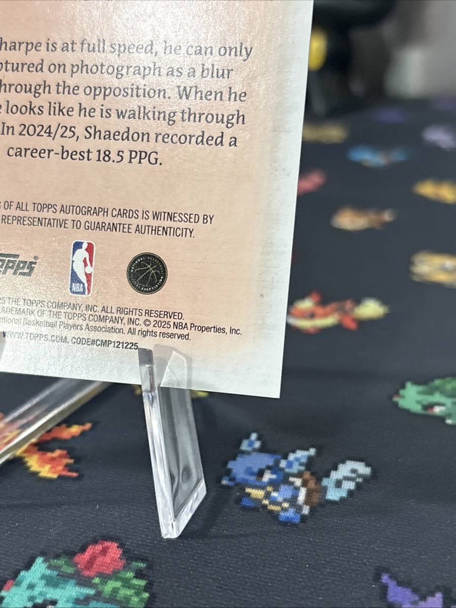 2025-26 Topps - Signed and Sealed Shaedon Sharpe #BSI-SS Holofoil