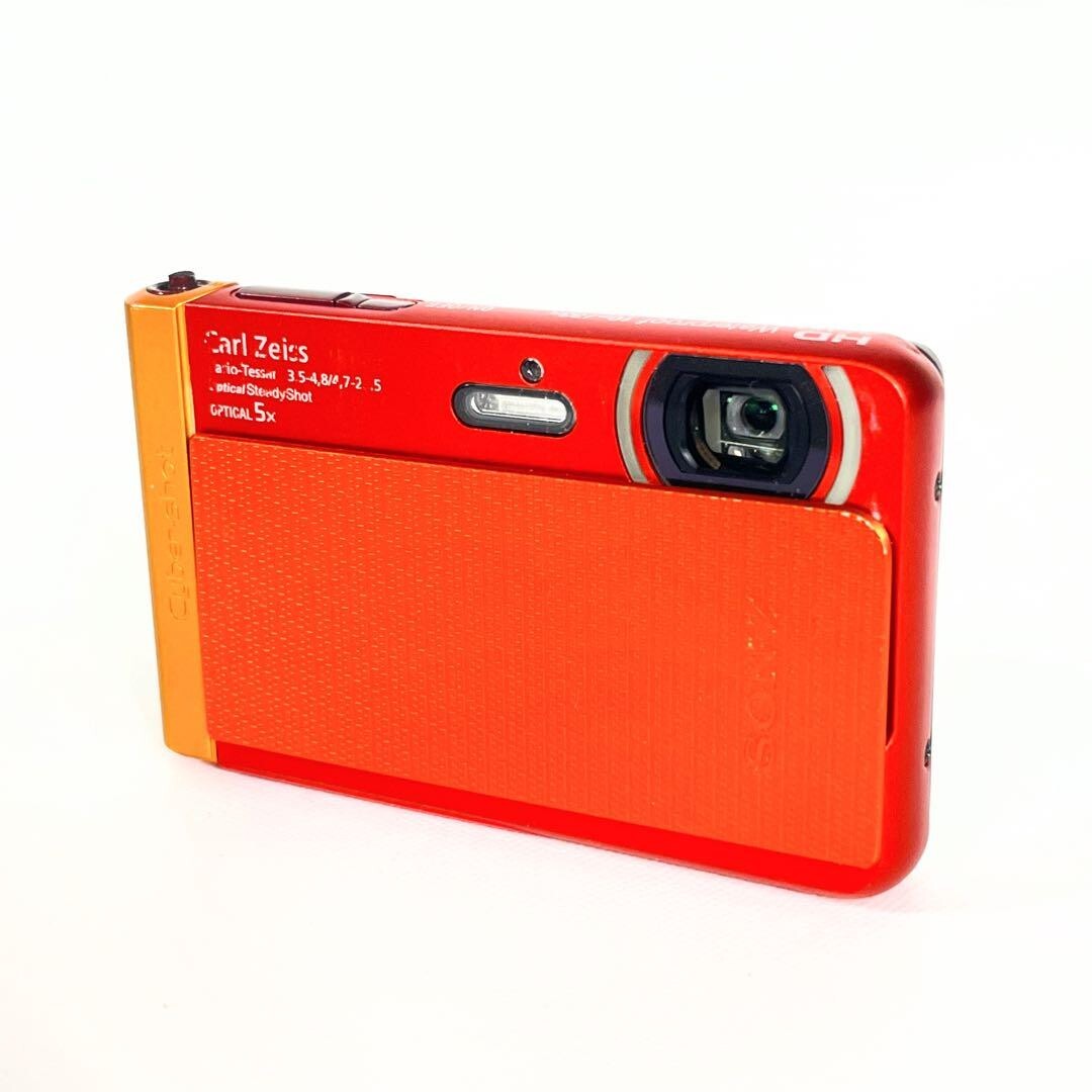 Sony Digital Camera DSC-TX30 Cyber Shot Orange 5x 18.2MP Compact