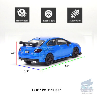1:64 Subaru Impreza WRX STI Model Car Collection Gift Alloy