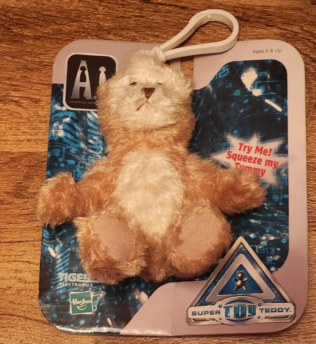 2001 AI ARTIFICIAL INTELLIGENCE SUPER TOY TEDDY BEAR KEYCHAIN RARE