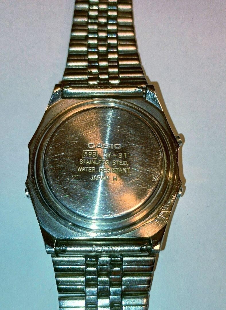 USED Excellent]CASIO W-31 593 Vintage Digital Watch 5BAR Japan