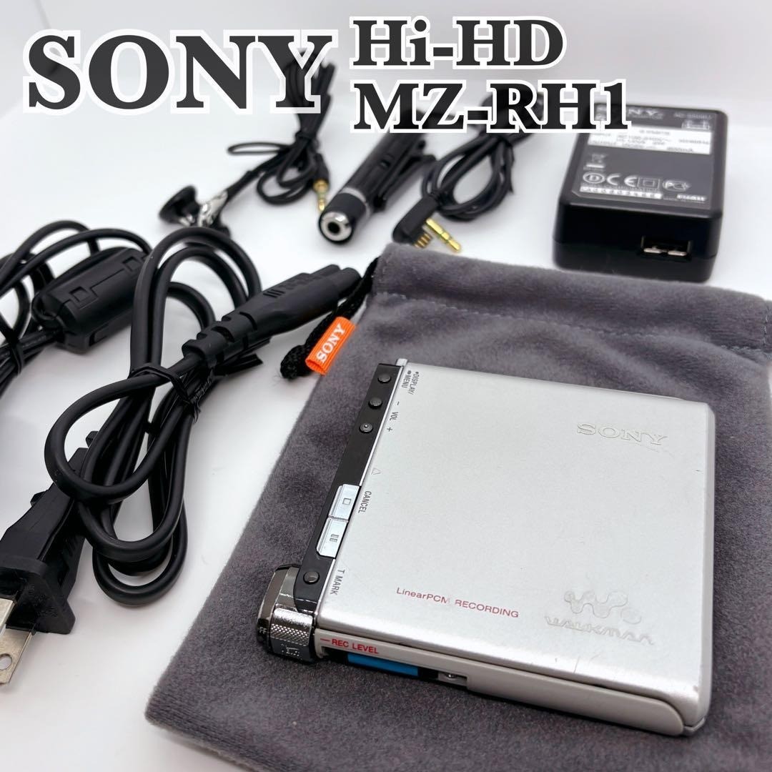 Used] SONY MZ-RH1 MiniDisc Walkman HI-MD RARE Silver Tested