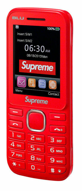Supreme/BLU FW19 Burner Phone - Red | eBay