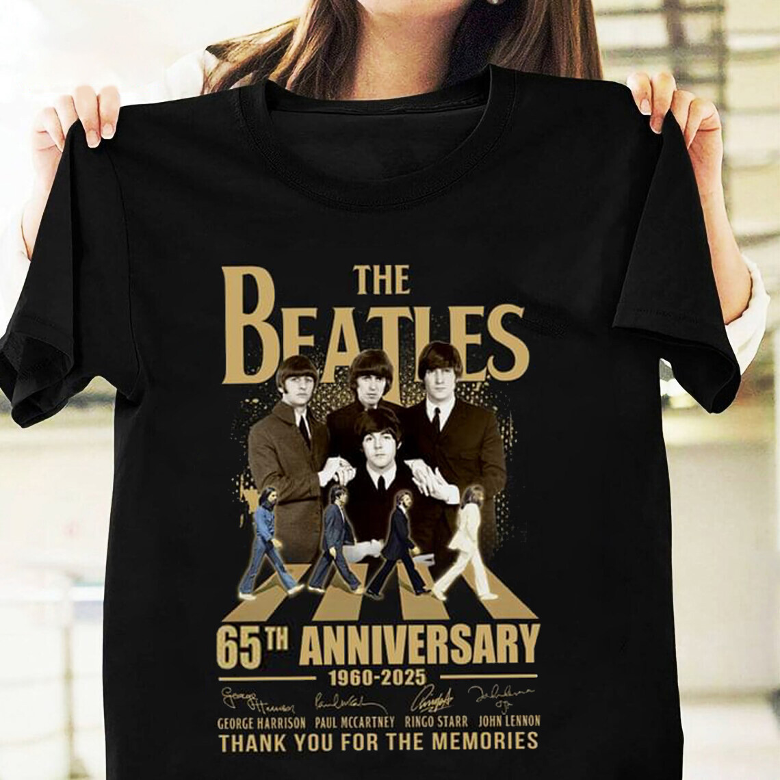The Beatles Rock Band 1960-2025 65th Anniversary T Shirts For Men