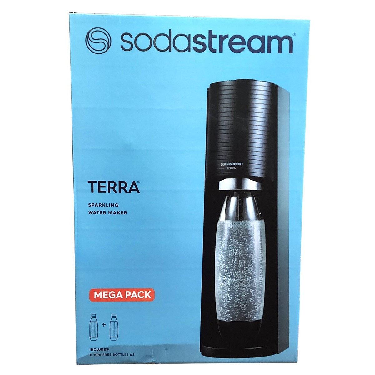Sodastream Terra Sparkling Water Drink Maker Mega Pack Soda Stream