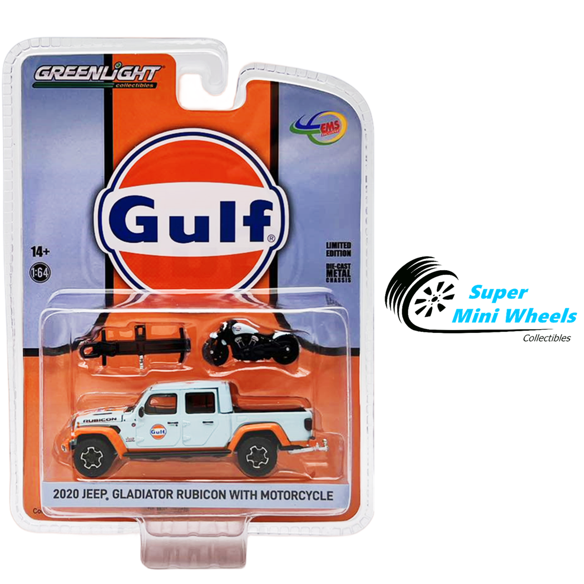 Greenlight 1:64 2020 Jeep Gladiator Rubicon With Indian Motorcycle