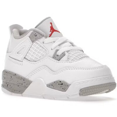 Nike Air Jordan 4 Retro TD Toddler 'White Oreo' BQ7670-100 White